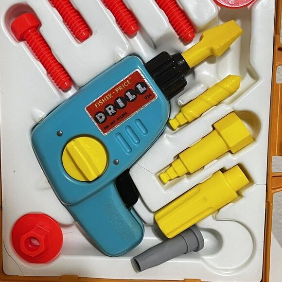 Vintage Fisher Price Tool Kit Playset Carrying Case 1977 NOT COMPLETE - Picture 5 of 13